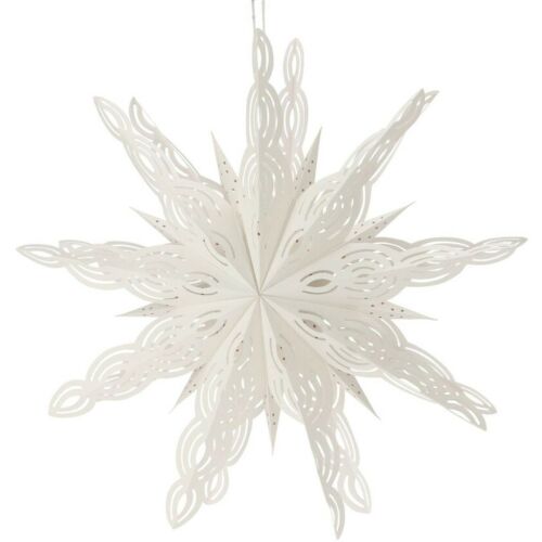 Dekoratív Csillag Hópehely Akadályos Papír 75Cm Fehér 9 Karu