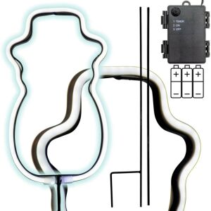 Neon Hóember Fehér 81 Led-Es Elemmel Működő 14,5X96Cm Luca 145629239 - Edelman