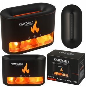 Kraft&Dele Aromaterápiás párásító, RGB színváltós LED-el, 250 mL, USB-C csatlakozóval