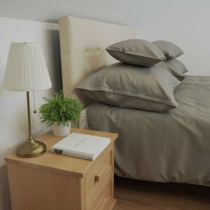 Acél szürke színű szatén párna-, paplanhuzat - TC 250 Kispárnahuzat 145633442 - Párnahuzat