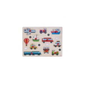 Fogantyús fa puzzle: Járművek, 30x22 cm 145634744 - Baba puzzle