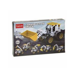 Fém építőkészlet teherautó horogemelővel, 111 darabos. 145634796 - Fém építőjáték