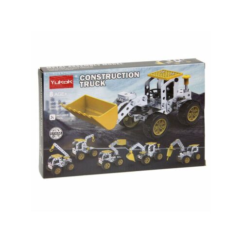 Fém építőkészlet teherautó horogemelővel, 111 darabos. 145634796