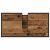 vidaXL Fürdőszoba bútor szett 3 pcs Régi fa 65 x 33 x 60 cm Faanyag 145635992