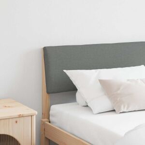 vidaXL Kárpitozott fejtámla Sötétszürke 200 cm Tömör fenyőfa