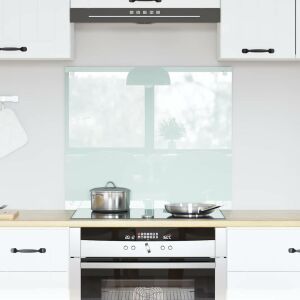 vidaXL Konyhai splashback Fehér 70 x 60 x 0.8 cm edzett üveg 145651025 - Főzőlap kiegészítő