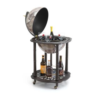 Bárföldgömb gurulós Lapis (a gömb teteje oldalra nyitható) szürke Ø 40 cm 145652733 - Borospalack tartó