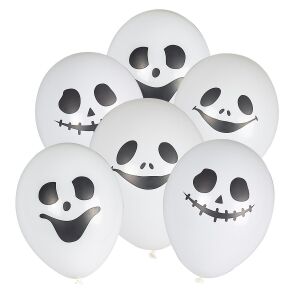 Arpex Baloane Halloween fantome 28cm, op.6buc. 145653128 - Decoratii si echipamente pentru petreceri
