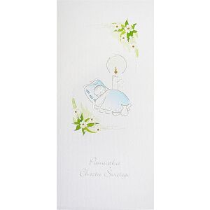 MAK Karnet Chrzest DL C10 - Băiat bebeluș 145654425 - Felicitări, invitații