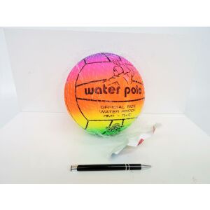 PIŁKA gumowa, 23 cm, tęczowa plażowa,    sia. 145654454 - Artykuł plażowy