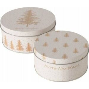 Boltze Home Két darabos tárolódoboz készlet PLATINA, Ø 14-16 cm