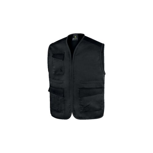 Mach 1 többzsebes poliészter mellény, Sötétszürke szín, méret: 4XL, M1GI2GG4X 145654617