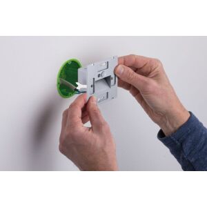 Külső fali lámpa EDGE LED mozgás- és szürkületérzékelővel, négyzetes 1x1,2W 120lm 2700K 230V matt króm / műanyag