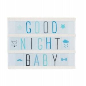 Világító keret gyermekszobába, betűkkel és szimbólumokkal