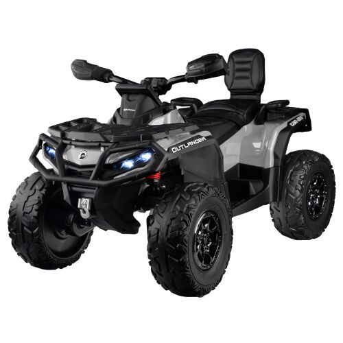 Szögletes nézet a Can-Am Outlander 4x4 kétszemélyes gyerek elektromos ATV-ről - Járgány
