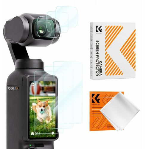 6 db-os 9 órás üvegpáncél készlet kijelzőhöz + lencse a Dji Osmo Pocket 3-hoz / K&f Concept / Cikkszám: 2231 145655077