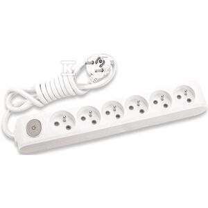 PRZEDŁ.6GN Z/U WYŁ. PRZ.STYK. 1,5M BIA 145655254 - Komputer i akcesoria