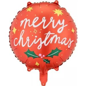 PartyDeco Fóliaballón Boldog Karácsonyt 45cm MIX