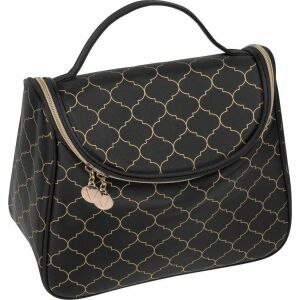 Auri_art Deco kozmetikai tok fedéllel Fekete