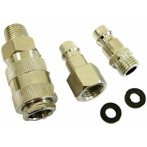 PNEUMATIKUS GYORSKAPCSOLÓ KÉSZLET 1/4" 3db. EZÜST