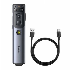 Baseus Orange Dot lézerpointer AI-val és automatikus fordítással - szürke (akkumulátorral)