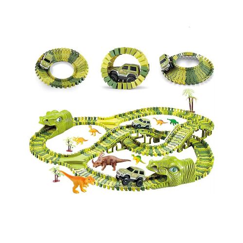 Extralink Játékok | Nagy versenypálya, dinopark | autós, dinoszaurusz, dinoszaurusz park, XXL, 240 db 145656152