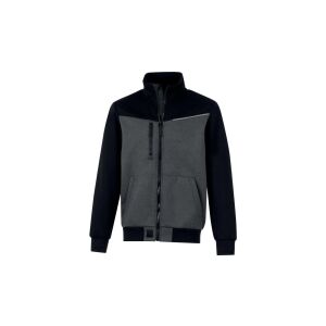 Kapucnis pulóver - Molton újrahasznosított poliészter pamut, Sötétszürke-fekete, méret: M, SWABIGRTM