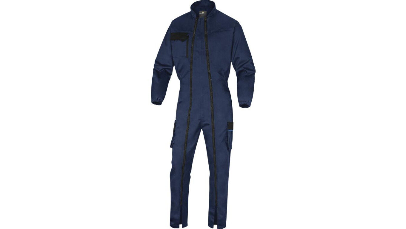 Costum de lucru Mach2 din poliester și bumbac, două fermoare, albastru închis, M, M2CZ3, M2CZ3BMTM