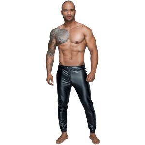 Noir Jogger Férfi Nadrág XL Power Wetlook Fekete Matt