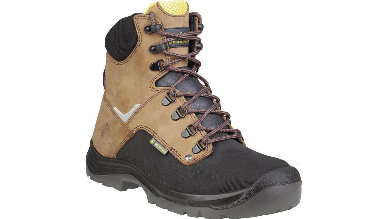 Trzewiki z kruponu i dwoiny bydlęcej powlekane PU - ATACAMA S3 SRC, kolor: brązowy, rozmiar: 47 / ATACAS3MA47