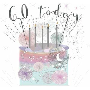 Muzee și Galerii Carnet pătrat mic cu plic Aniversare 60 de lumânări 145657380 - Felicitări, invitații