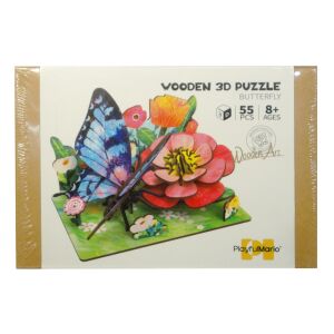 DIY fa fából készült 3D puzzle rét jelenet