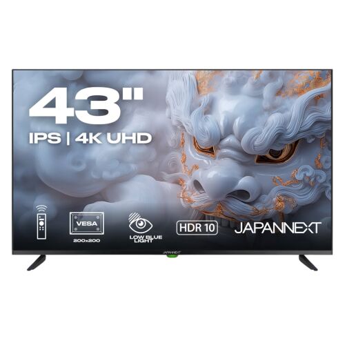 JAPANNEXT 43 hüvelykes 4K UHD Monitor JN-IPS430UHD60F HDR10-zel és VESA rögzítési támogatással - Monitor