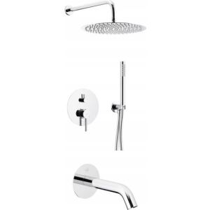 Set de duș KFA MOZA SET DE DUȘ MONTAT ÎNCLAT CU 3 FUNCȚII Robinet, CROM 145658098 - Set de duș