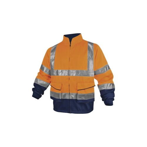 Vestă de lucru de avertizare din poliester și bumbac, culoare portocaliu-albastru, mărimea S PHVE2OMPT 145658108