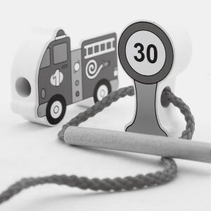 VIGA Holzblöcke aus Holz, ineinander verschlungene Schnürsenkel, Autos 145658698 - Schaukelpferde, Schaukeltiere und Entwicklungsspiele für Kinder im Kindergartenalter