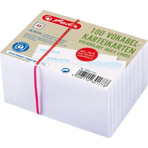 Herlitz Karteikarte A8 Vokabeln liniert weiß Bl.Engel 100er 145659106 - Bücher