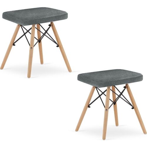 Leobert WERK széklet - szürke szövet/natúr lábak x 2 145659475