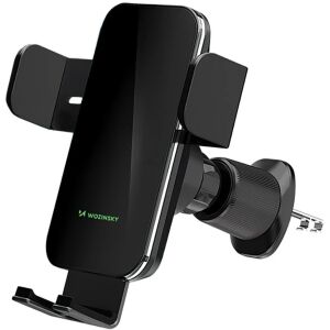 Autóráfogó Wozinsky WEDZ-3Y8S csipeszes indukciós 15W telefon töltővel a légrácsra - fekete