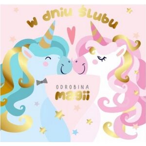 HENRY Karnet 155x155 Ślub - Jednorożce 145660317 - Dom i ogród