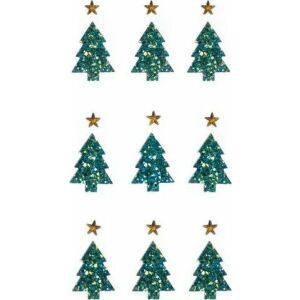 Kryształki samoprzylepne choinki gwiazdki 18szt 145660433 - Dekoracja sezonowa