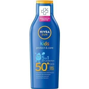 Nivea _Sun Kids Protect & Care 5in1 nap napfényvédő krém gyerekeknek organikus mandulaolajjal 200ml