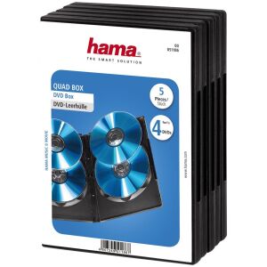 4 LEMEZTARTÓ DOBOZ, 5-ES CSOMAG, FEKETE