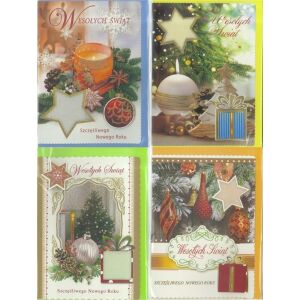 Top Karnet Graficzny B6 BN z elementami i opłatkami. Świecki (10 szt.) MIX 145662178 - Felicitări, invitații