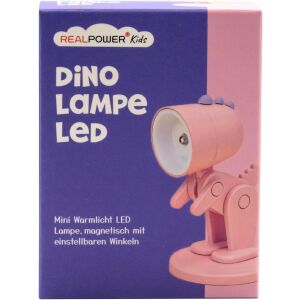 RealPower LED-Tier Taschenlampe Pink Dino mit Sockel