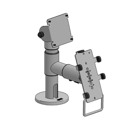 Ergonómiai megoldások VESA 75-os oszlop Képernyő C&P karral Fekete MOQ 10 db