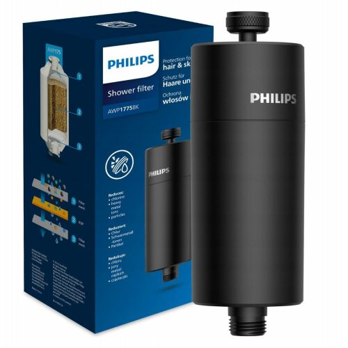Philips Zuhanyfilter fekete AWP1775BK/10 145663130