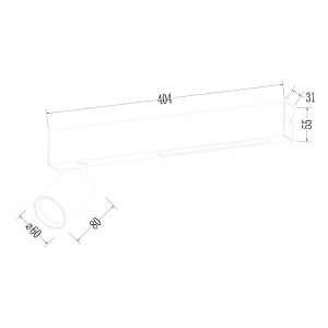 Mennyezeti lámpa mágneses 5W+2xGU10 3000/4000K Fekete