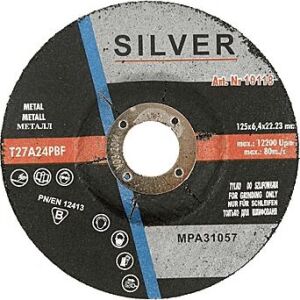 FÉM köszörűtárcsa 125 x 6,4 x 22.2mm EZÜST