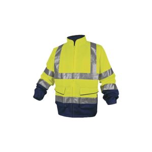 Vestă de lucru de avertizare din poliester și bumbac, culoare albastru-galben, mărimea S PHVE2JMPT 145663701 - Palton de lucru